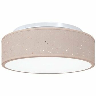 Plafondlampen met Sterrenlampenkap Taupe &Oslash; 38 cm Stof E27 2