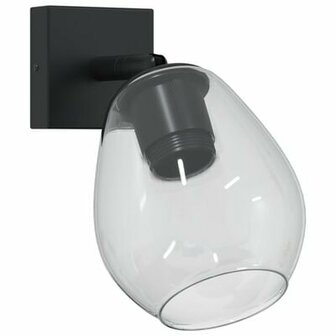 Plafondlampen met Verstelbare Glazen Kap Anthraciet E27 2