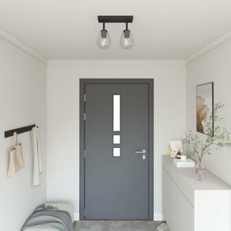 plafondlamp met verstelbare glazen kap 1