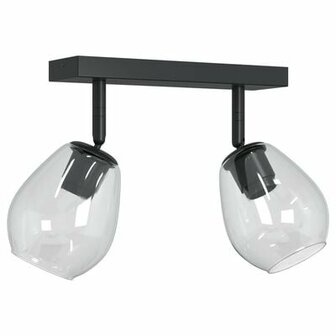 plafondlamp met verstelbare glazen kap 2