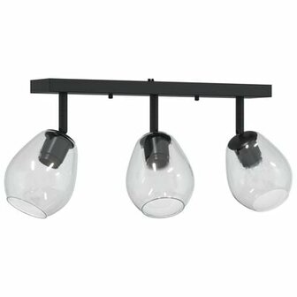 plafondlamp met verstelbare glazen lampenkap in antraciet, E27 2