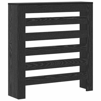 Radiator Cover Zwart Eiken 78x20x82 cm Bewerkt Hout 2