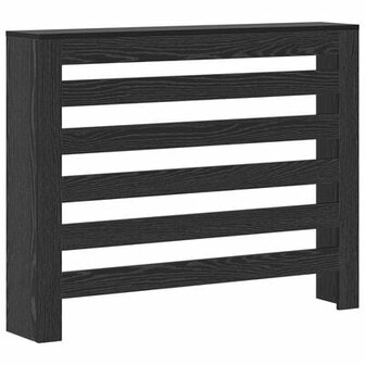 Radiatorafdekking Zwart Eiken 104x20x82 cm Bewerkt Hout 2