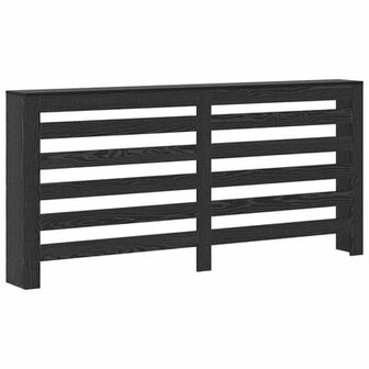 Radiator Bedekking Zwarte Eiken 175x20x82 cm Gelaagd Hout 2