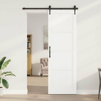 Binnendeur &amp;apos;ORKDAL&amp;apos;Wit 78x232x4 cm Massief Houten Dennen 1