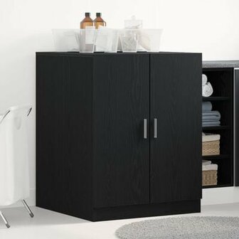 Afwasmachinekast Zwart Eiken 70,5x71,5x91,5 cm Bewerkt Hout 1