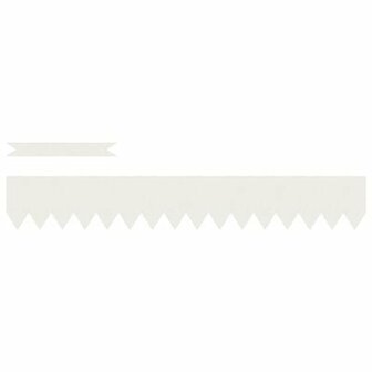 Gazonranden 10 st 100x0,5x15 cm staal wit 2
