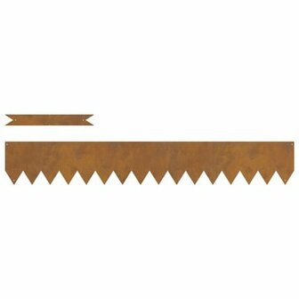 Gazonranden 10 st 100x0,5x15 cm cortenstaal 2