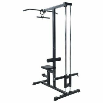 Lat Pulldown Machine met Verstelbare Zitting 80 kg Laadbaar Staal 1