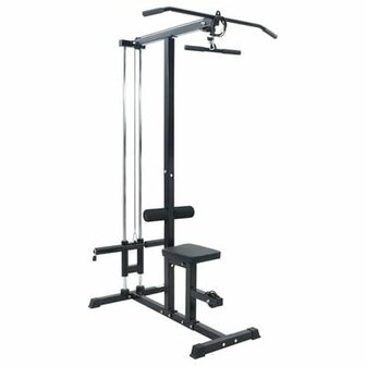 Lat Pulldown Machine met Verstelbare Zitting 80 kg Laadbaar Staal 2