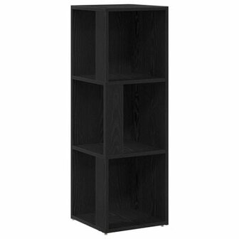 Hoekkast Zwart Eiken 33x33x100 cm Hout 2