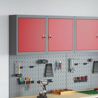 Gereedschapskast Muurbevestigd Rood 50x20x55 cm Staal 1
