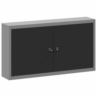 Gereedschapskast Wandmontage Zwart 100x20x55 cm Staal 2