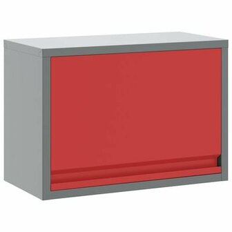 Muurbevestigde Gereedschapskast met Gas-Lift Deur in Rood, 50x25x35 cm 2
