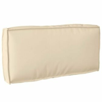 Palletkussen voor Rugsteun Beige 80x40x12 cm Oxford Stof 2
