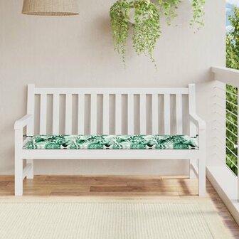 Tuinbank Kussen - Bladerenpatroon, 150x50x4 cm, Gemaakt van Oxford Stof 1