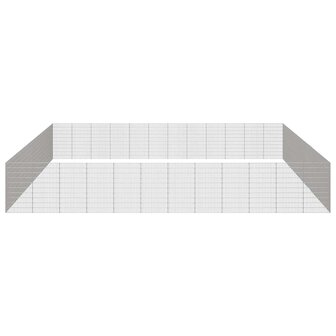 Dierenverblijf 48 panelen 54x100 cm gegalvaniseerd ijzer 5