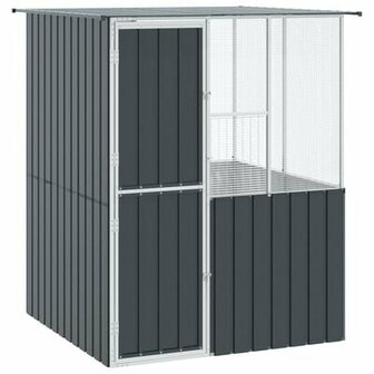 Vogelkooi 215x78x200 cm gegalvaniseerd staal antraciet 2