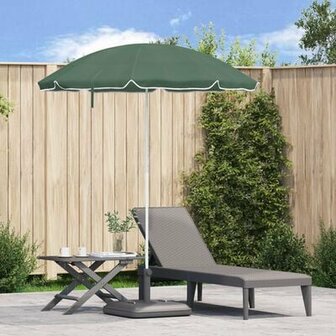 Strandparasol met metalen paal 161x193 cm polyester groen 1