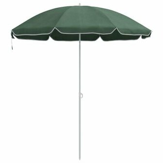 Strandparasol met metalen paal 161x193 cm polyester groen 2