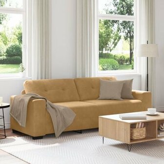 3-zitsbank bruin 180 cm fluweel 1