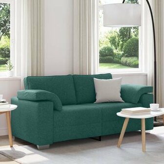 Loveseat Sofa Donkergroen 140 cm Stof 1