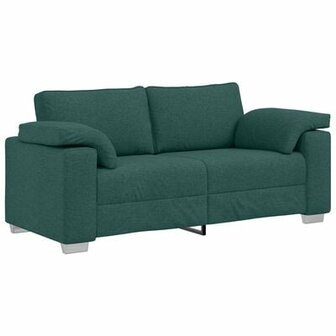 Loveseat Sofa Donkergroen 140 cm Stof 2