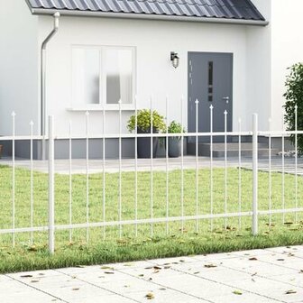 Tuinhek met Hoepel Top Wit 1,7x1 m Staal 1
