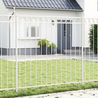 Tuinhekje Wit 1,7x1,5 m Staal 1