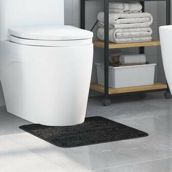 Badmat U-Vorm Donkergrijs 50x50 cm Polypropeen Antislip 1