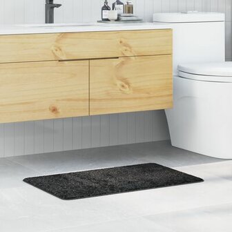 Badmat Rechthoekig Donkergrijs 50x80 cm Polypropeen Antislip 1