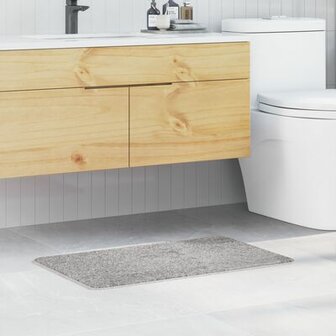 Badmat Rechthoekig Grijs 50x80 cm Polypropeen Antislip 1