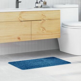 Badmat Rechthoekig Blauw 50x80 cm Polypropyleen Antislip 1