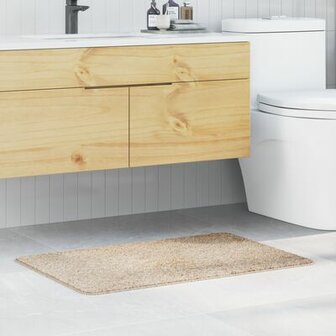 Badmat Rechthoekig Cr&egrave;me 60x90 cm Polypropeen Antislip 1