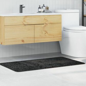Badmat Rechthoekig Donkergrijs 70x120 cm Polypropeen Antislip 1