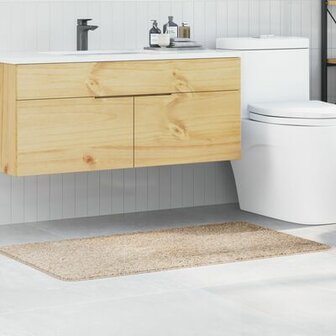 Badmat Rechthoekig Cr&egrave;me 70x120 cm Polypropyleen Antislip 1