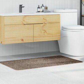 Badmat Rechthoekig Bruin 70x120 cm Polypropeen Antislip 1