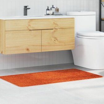 Badmat Rechthoekig Oranje 70x120 cm Polypropyleen Antislip 1