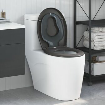 Familie Toiletbril met Kinderbril Snelle Ontgrendeling Duroplast 1