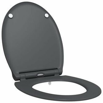 Quick Release Toiletbril met Soft Close Duroplast Anthraciet 2