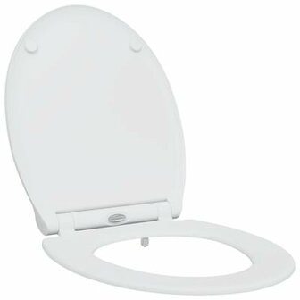 Snelsluiting Toiletbril met Zachte Sluiting Duroplast Wit 2