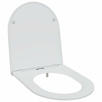 Snelle Ontgrendel Toiletbril met Soft Close Duroplast Wit 2