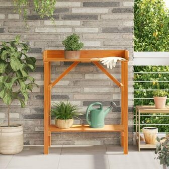 Oppottafel 75x40x90 cm massief grenenhout en acaciahout 1