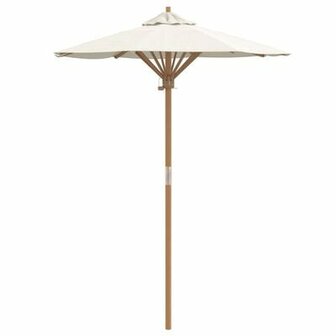 Tuinparasol Cr&egrave;me Wit 150x210 cm Bamboe 2