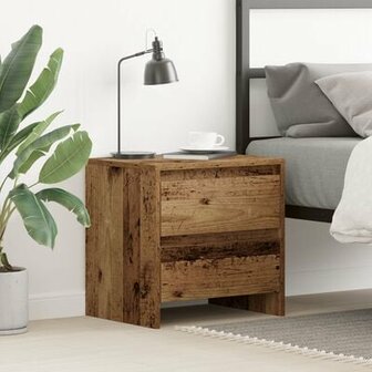 Nachtkastje Oud Hout 45x34x44.5 cm Bewerkt Hout 1
