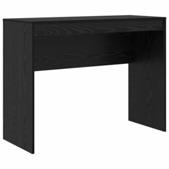 Zwart Eiken Schrijfbureau Zwart eiken Bewerkt hout 100 x 40 x 76 cm 2