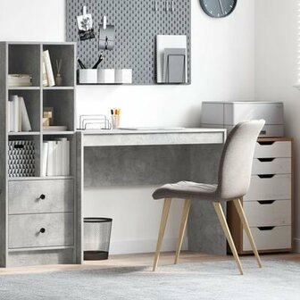 Schrijfbureau Beton grijs Spaanplaat met beton grijze afwerking 1