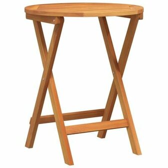 Inklapbare Tuintafel Rond &Oslash;60x72 cm Massief Hout Acacia 2