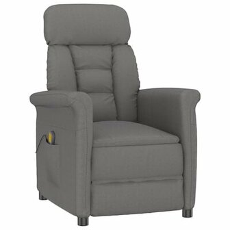 Massagestoel microvezelstof donkergrijs 2