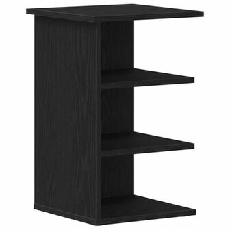 Bijzetkast 35x35x55 cm bewerkt hout zwart eikenkleurig 2
